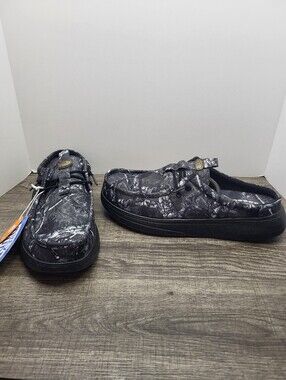 Hey Dude Jelly Roll Limted Edition Wally Comf Slip-On Black Camo Men US 11 New